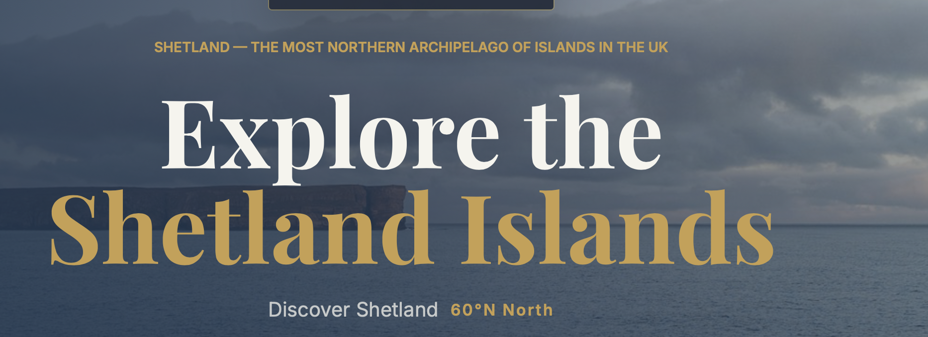 Shetland Tourism Association website hero