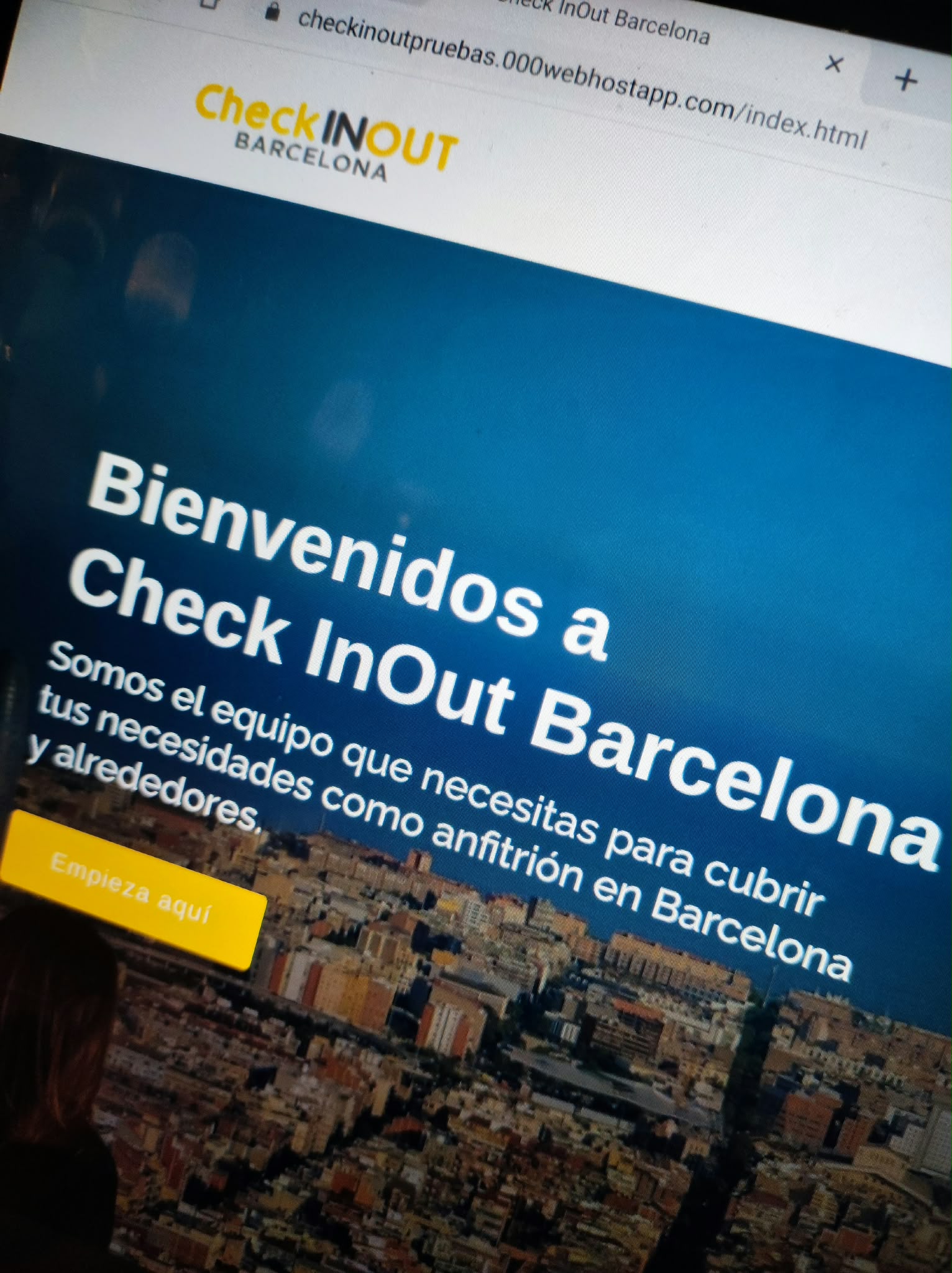 Primera web de Check InOut