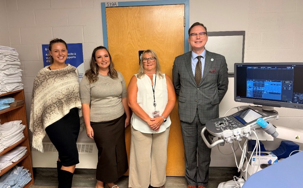 New ultrasound machine at Thessalon Site
