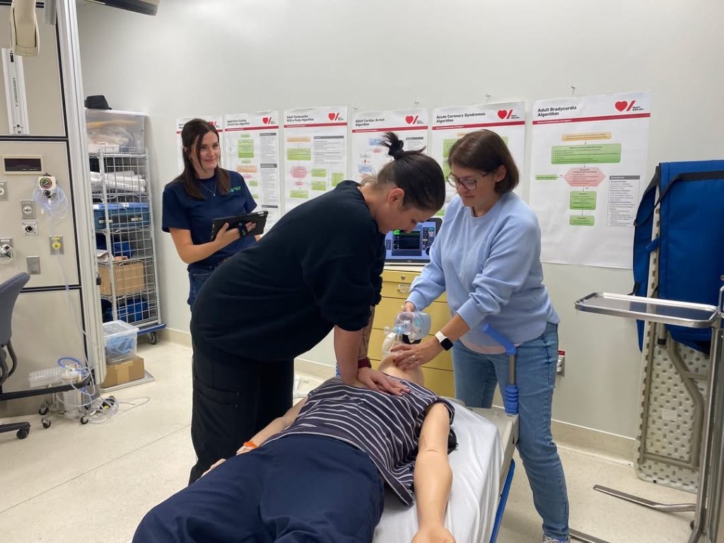 ACLS training with Laerdal Monitor simulator