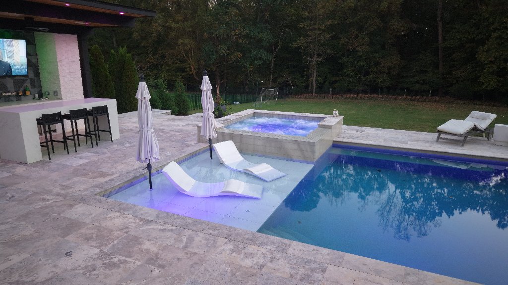 Pool & Spa at Night