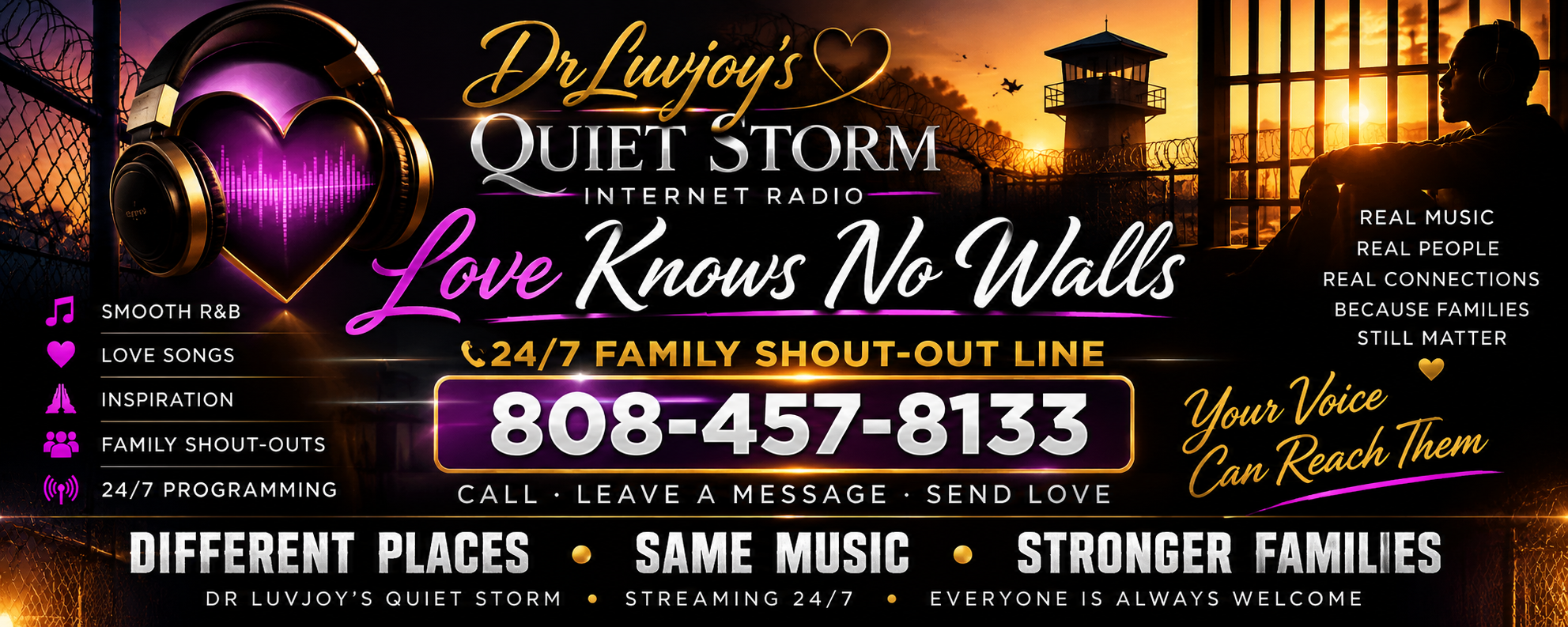 Inmate Radio Network — Love Knows No Walls, 24/7 family shout-out line 808-457-8133