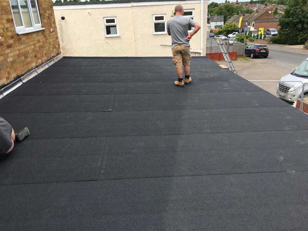 Flat Roof — Completed Commercial Felt Roof