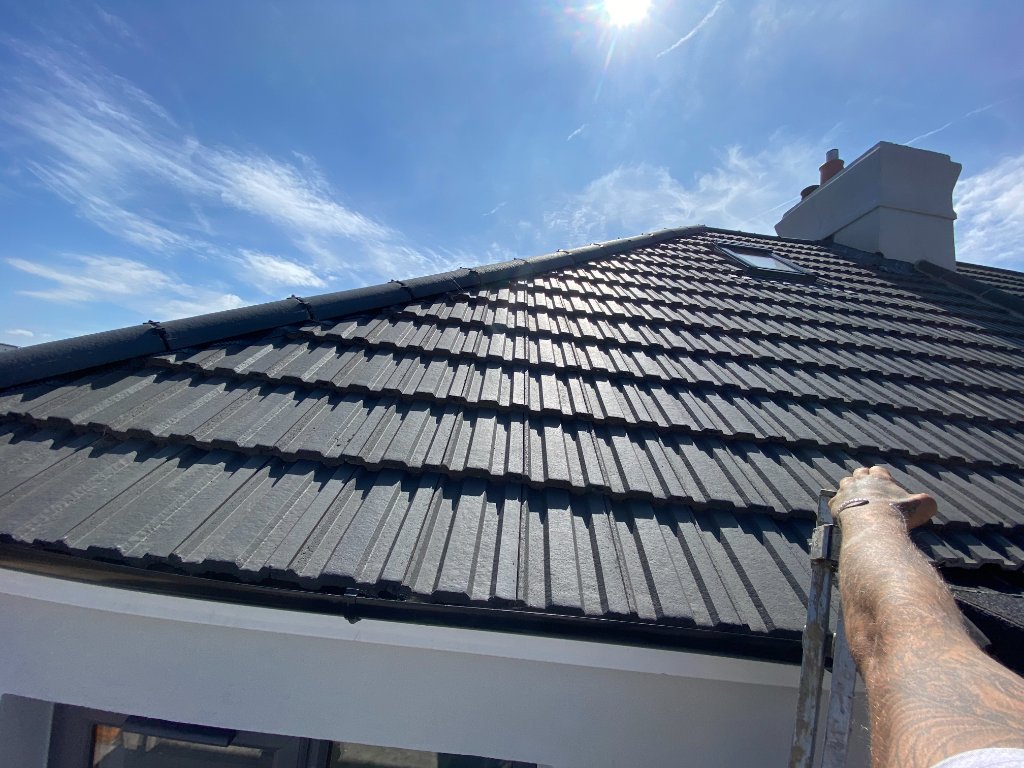 Chimney & Valley Repair — Old Clay Tile Roof