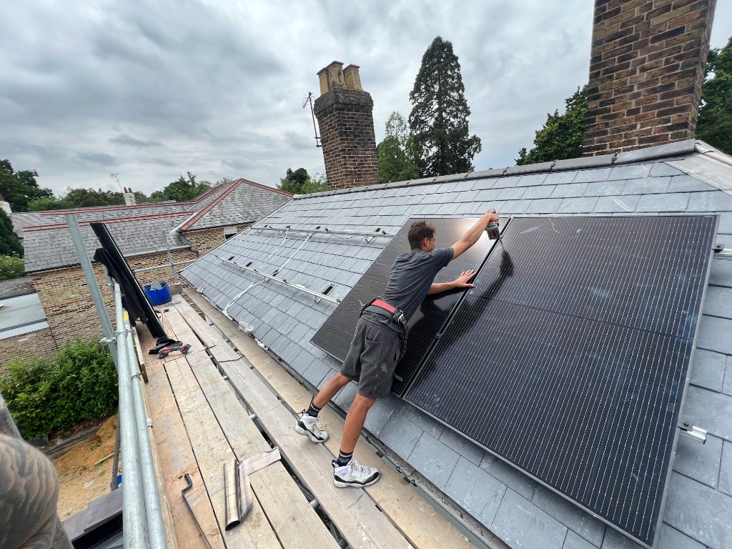 Slate Roof — Solar Panel Integration