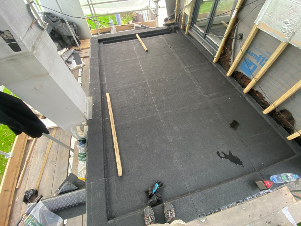 Flat Roof — Overhead Mineral Finish View, Essex