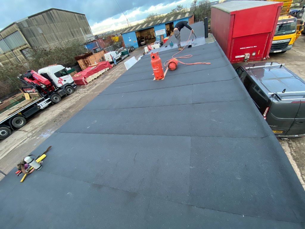 Commercial Flat Roof — Torch-on Application