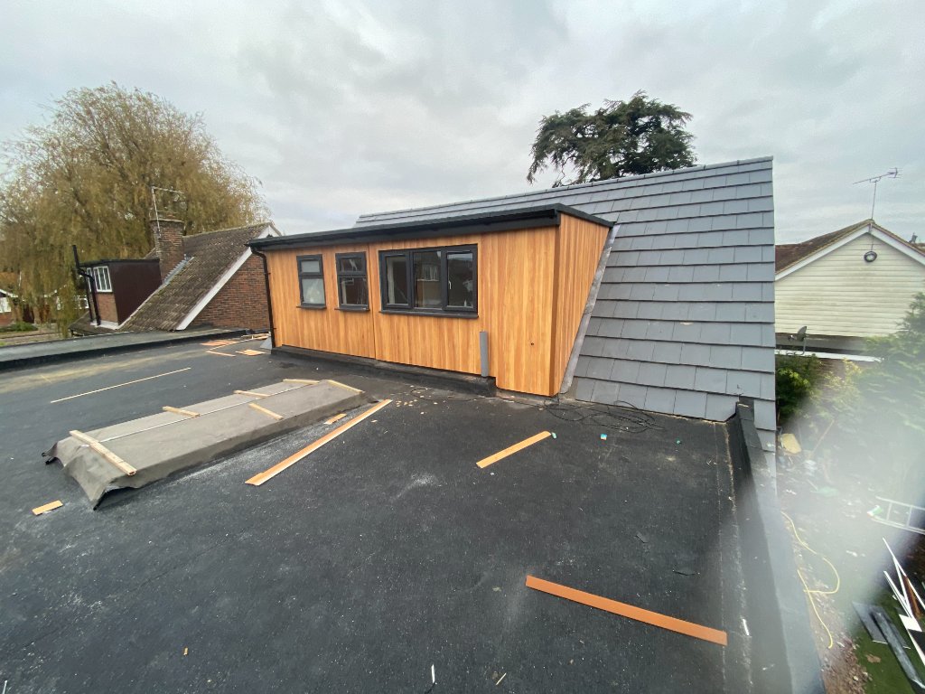 Barn Re-roof — Epping Roofers Branded Jacket on Site