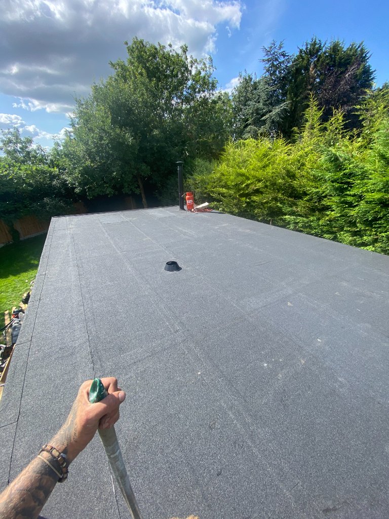 Flat Roof Extension — Torch-on Felt Installation, Essex