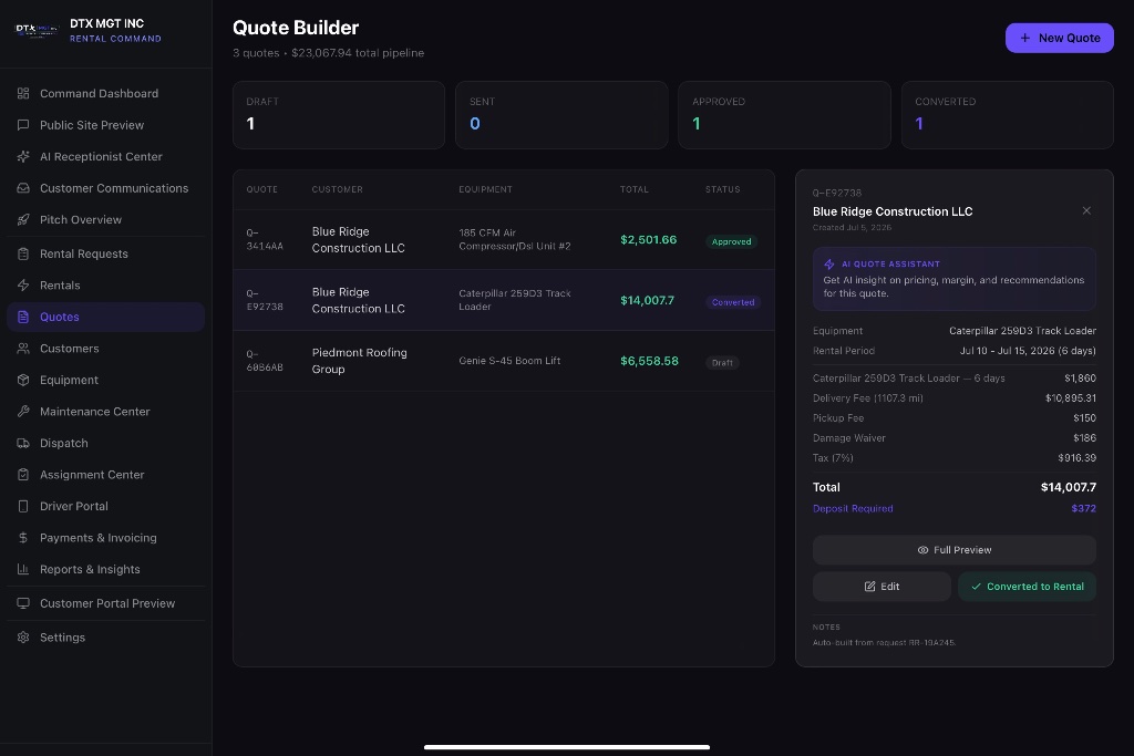 From request to quote, automatically.