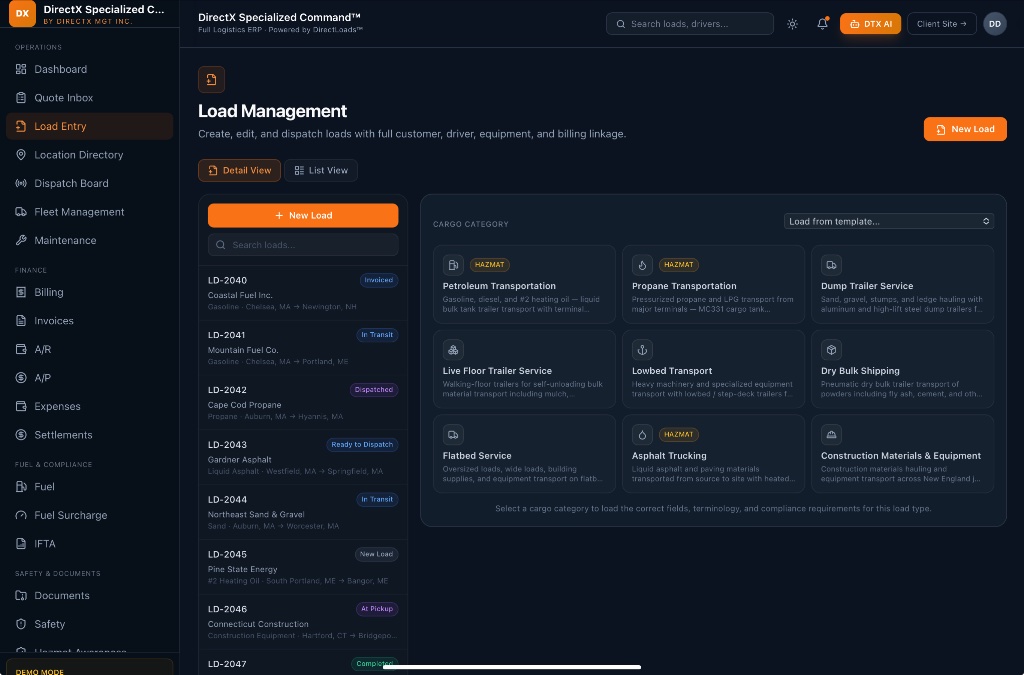 Cargo templates that load compliance for you.