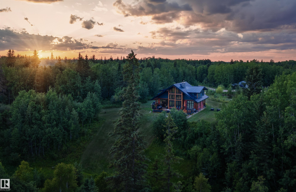 Westlock County acreage at sunset
