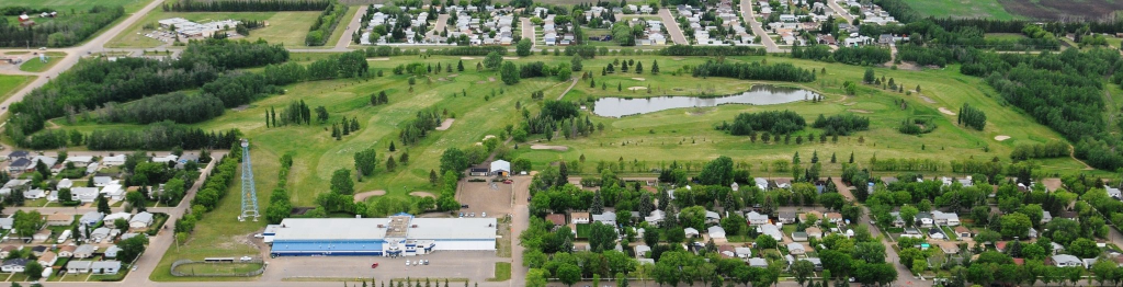 Aerial view of Redwater industrial community