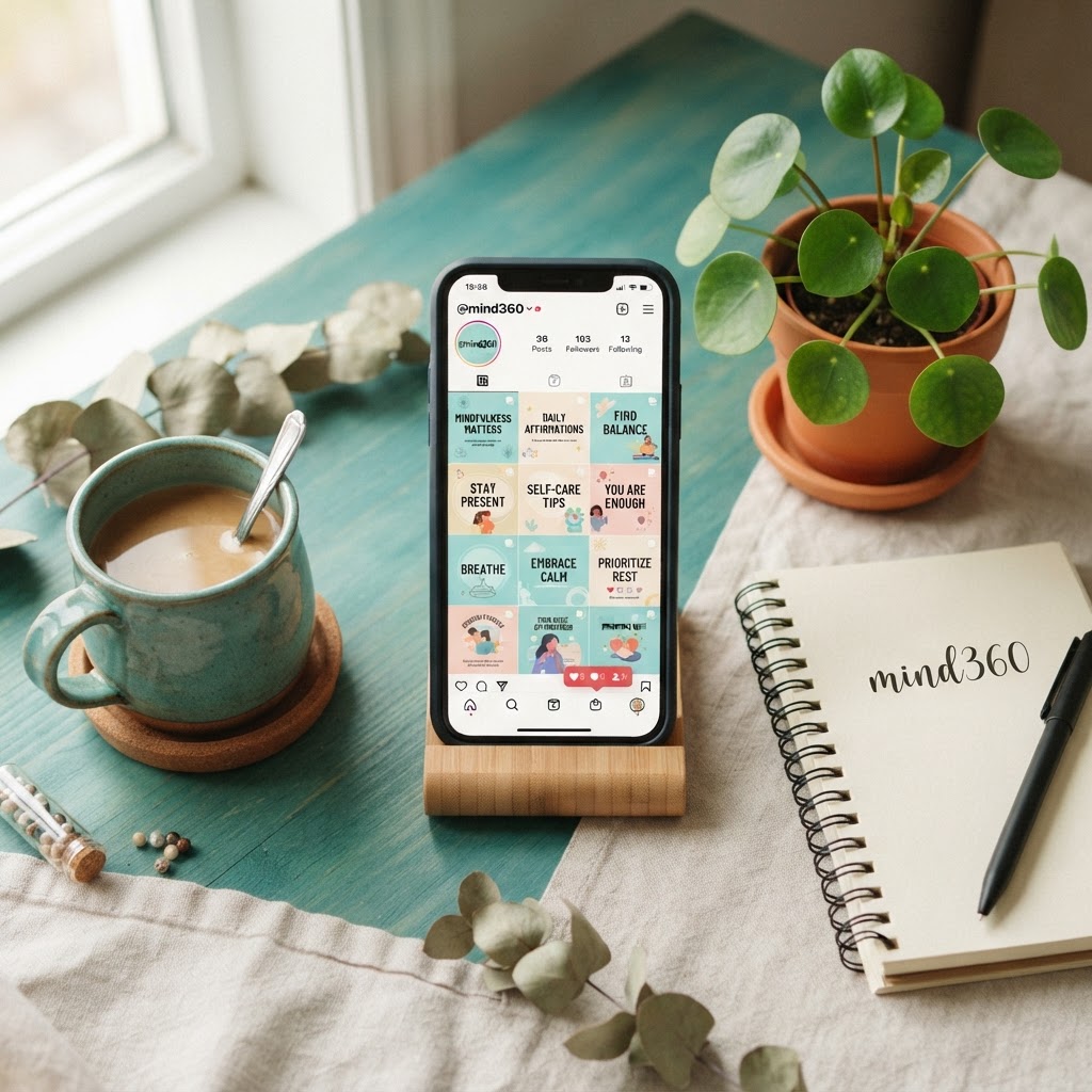 Mind360 Psychology social media feed on Instagram and Facebook
