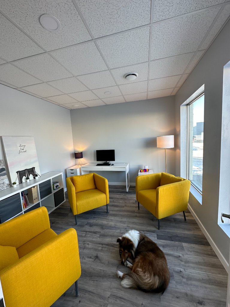 Mind360 Psychology St. Albert Clinic Interior - Therapy and Counselling Room