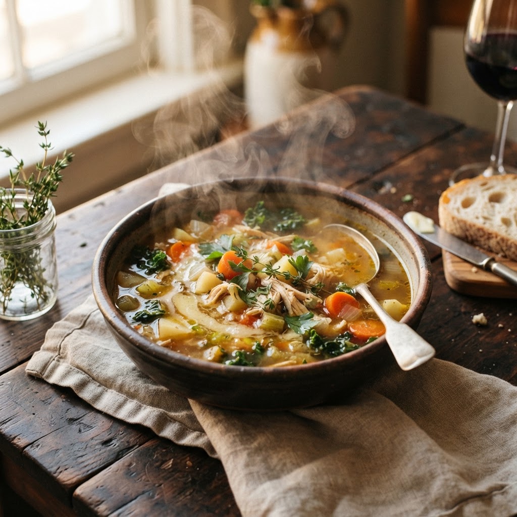 Slow-Cooker Bone Broth Soup