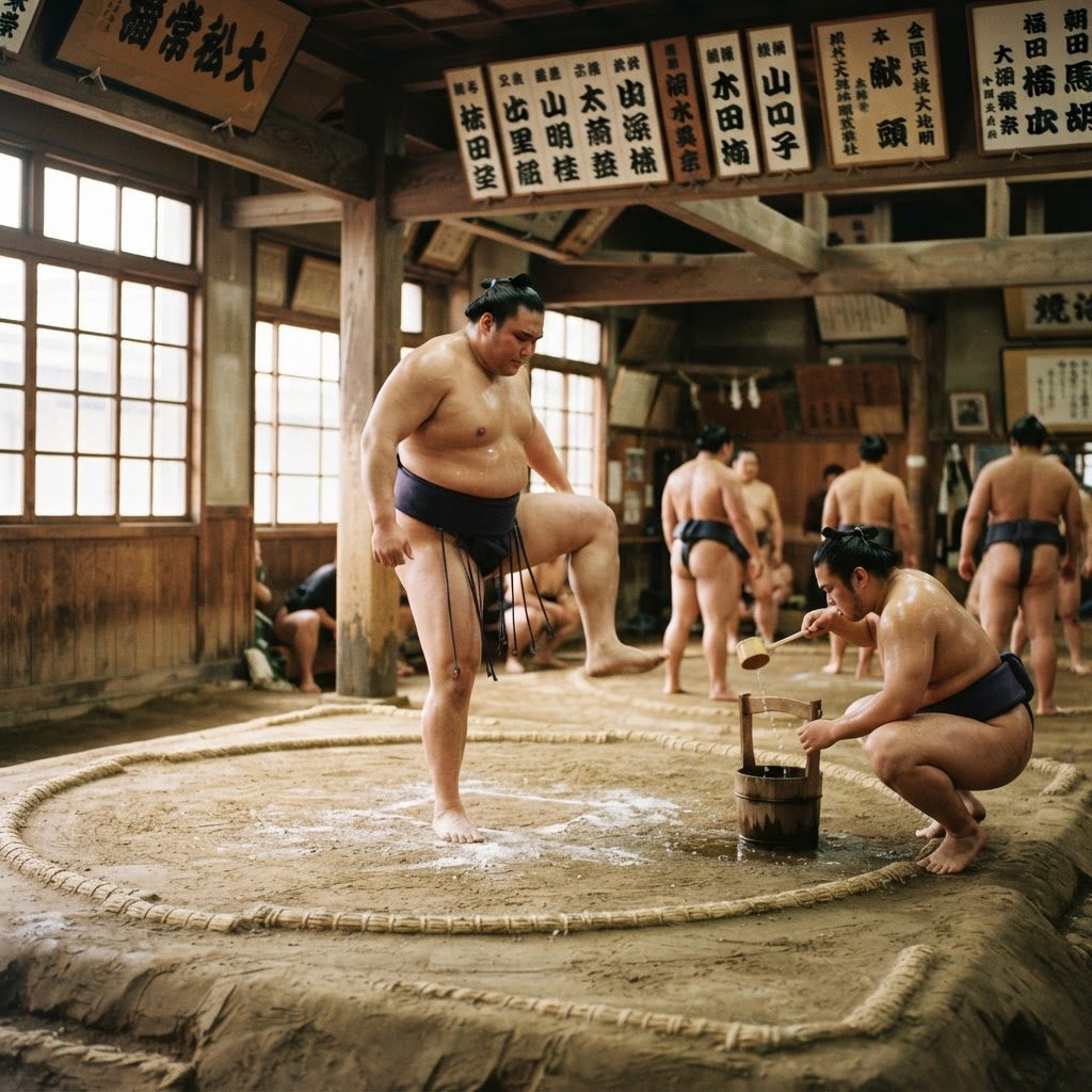 Tokyo Sumo Morning Practice & Chanko Feast