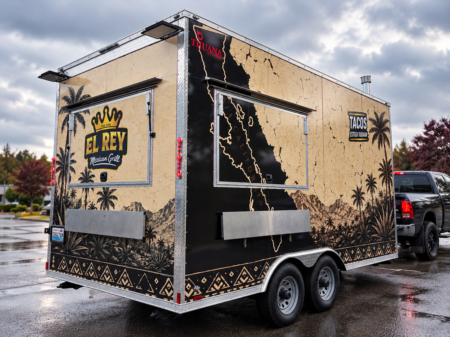 El Rey Mexican Grill — Food Trailer Wrap — commercial vehicle wrap by Auto Studio in Vancouver, WA