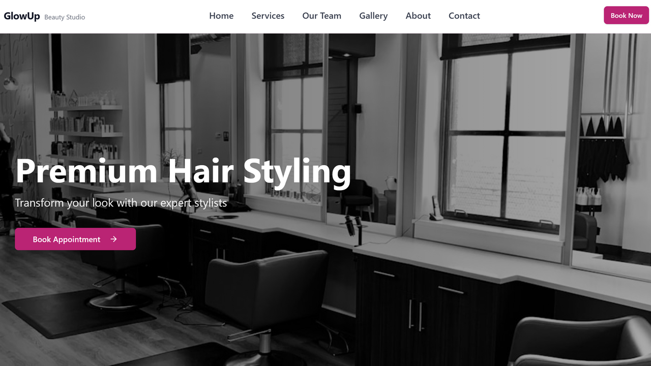 Beauty Saloon & Spa Beautiful Website template preview