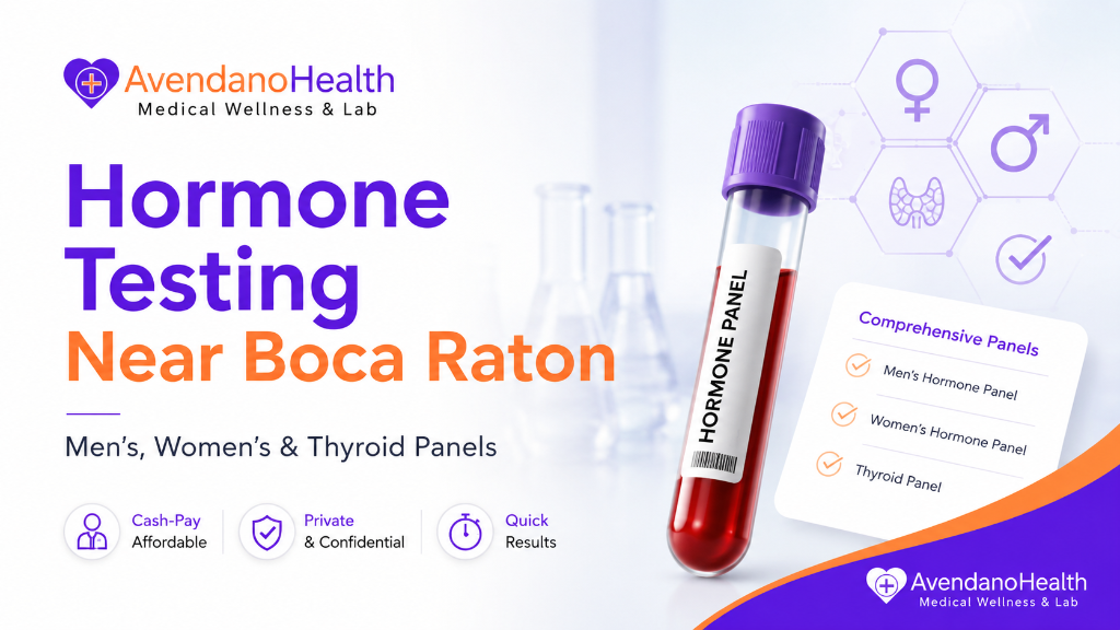 Hormone Testing Near Boca Raton: Men's, Women's and Thyroid Panels