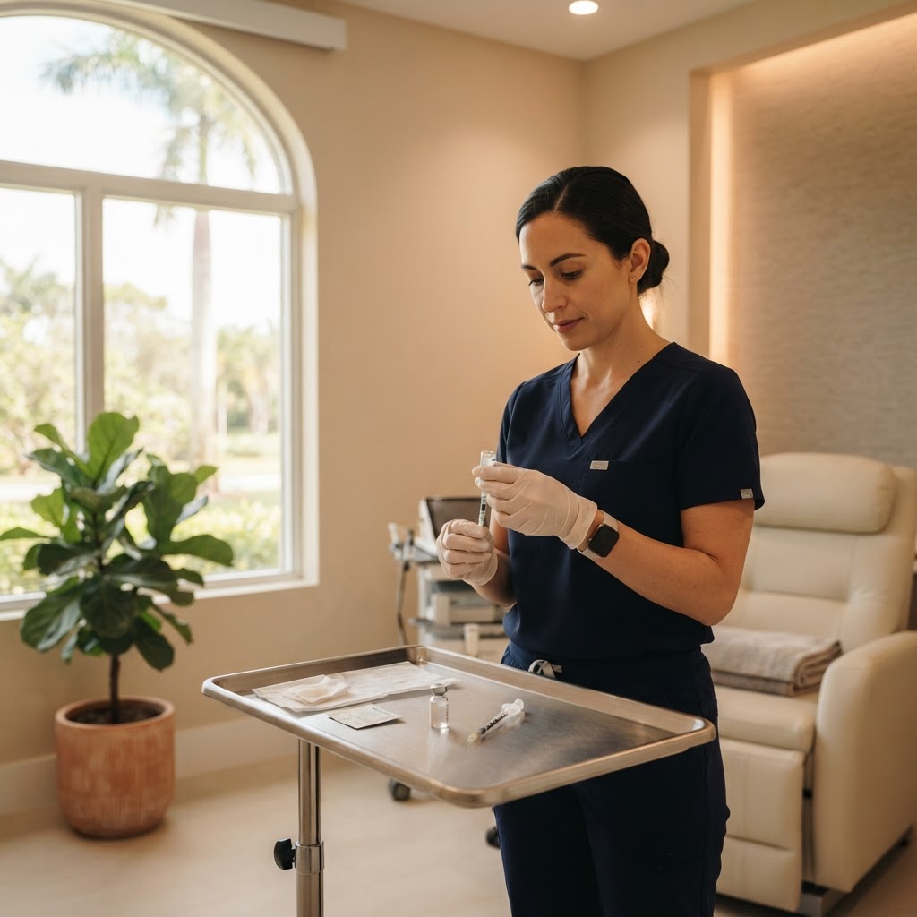 Avendano Health in-office therapy treatment room in Boca Raton