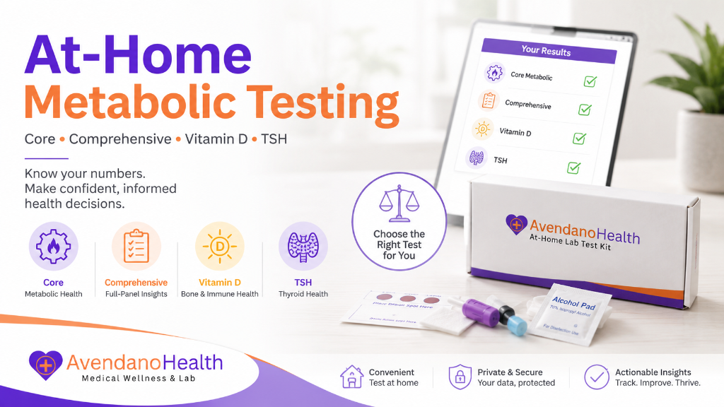 At-Home Metabolic Testing: Choosing Between Core, Comprehensive, Vitamin D and TSH Panels