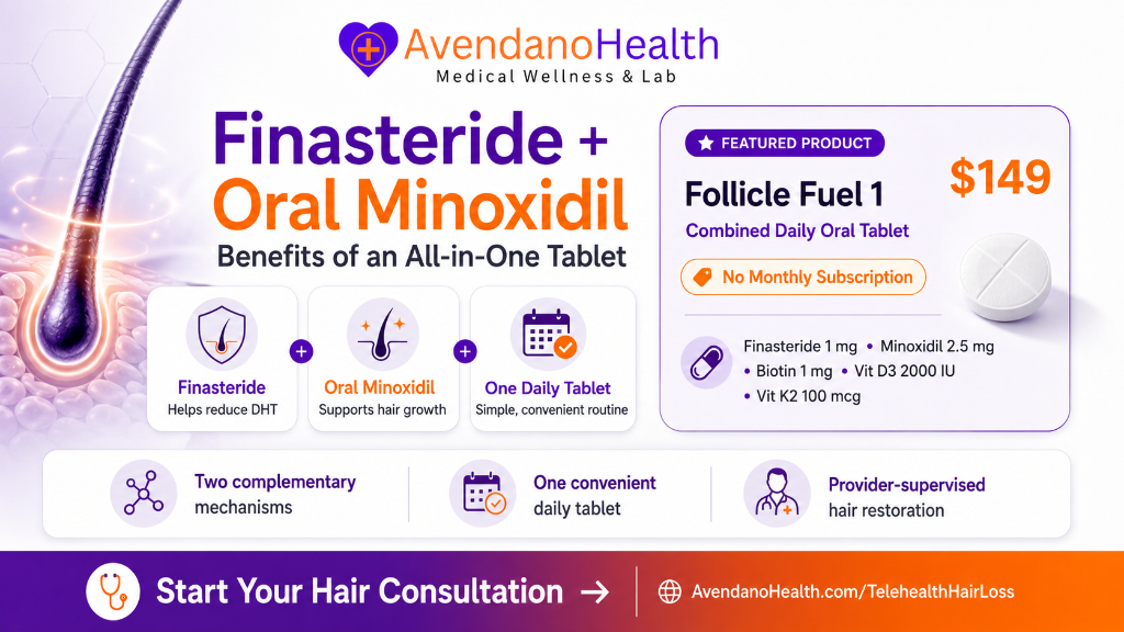Finasteride and Oral Minoxidil Together: Benefits of an All-in-One Tablet