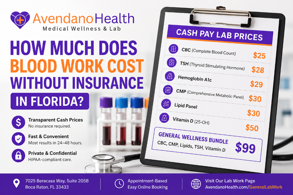 How Much Does Blood Work Cost Without Insurance in Florida?