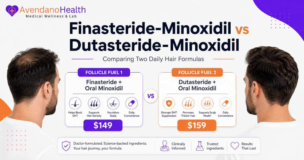 Finasteride-Minoxidil vs Dutasteride-Minoxidil: Comparing Two Daily Hair Formulas