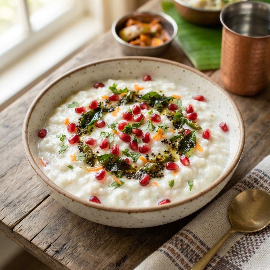Curd Rice + Madras Chicken Fry