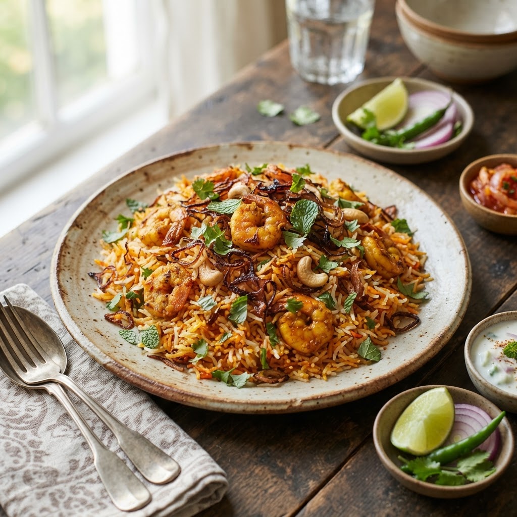 Prawn 65 Biryani