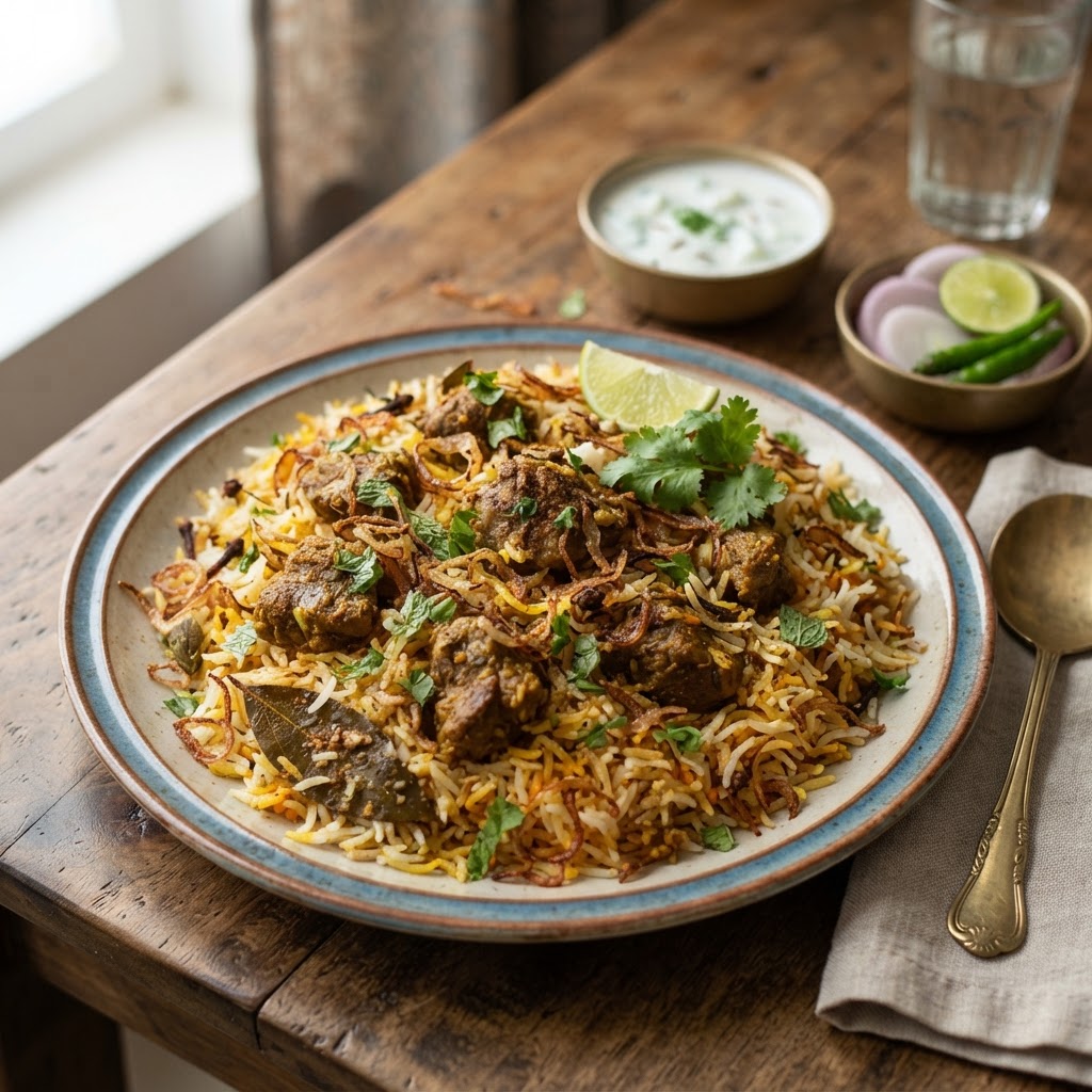 Mutton Sukka Biryani
