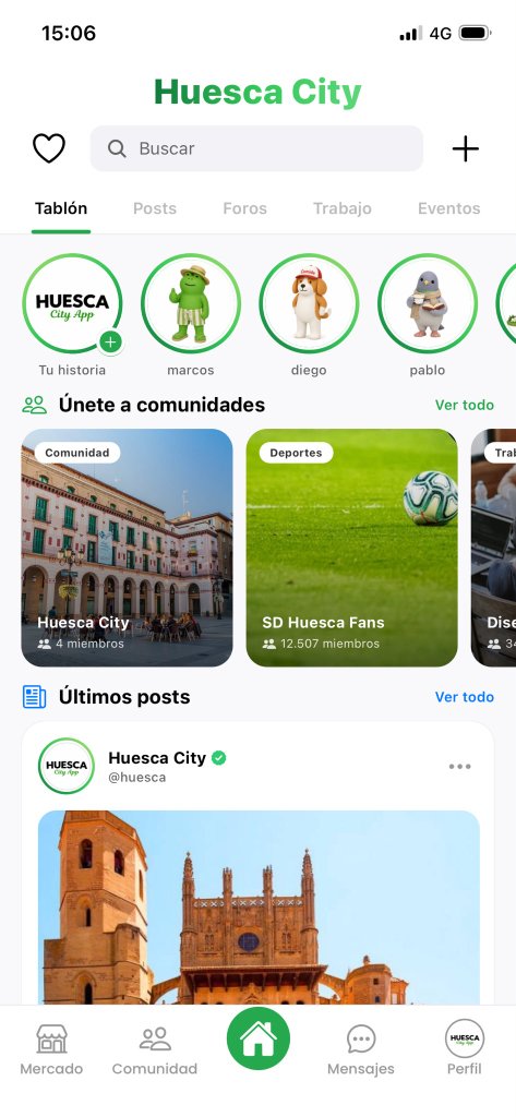 Huesca City App Interface