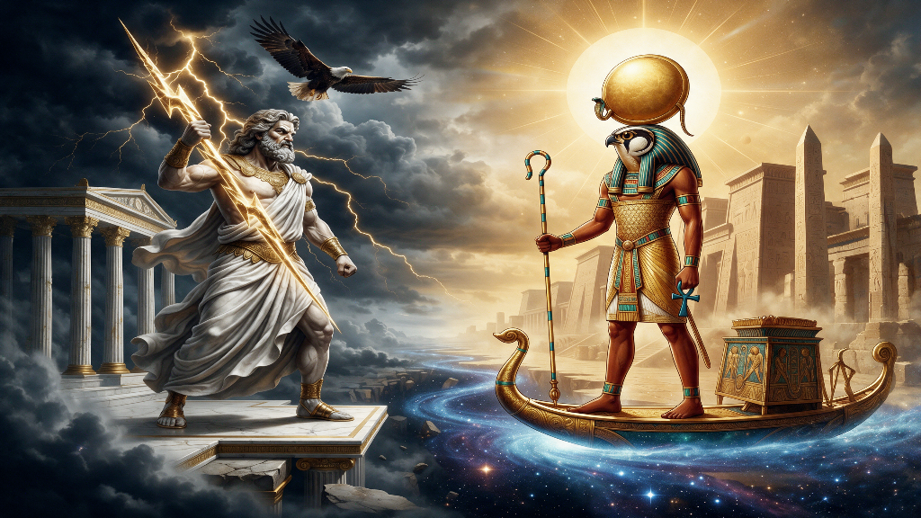 Gods vs Gods — Zeus vs Ra divine clash
