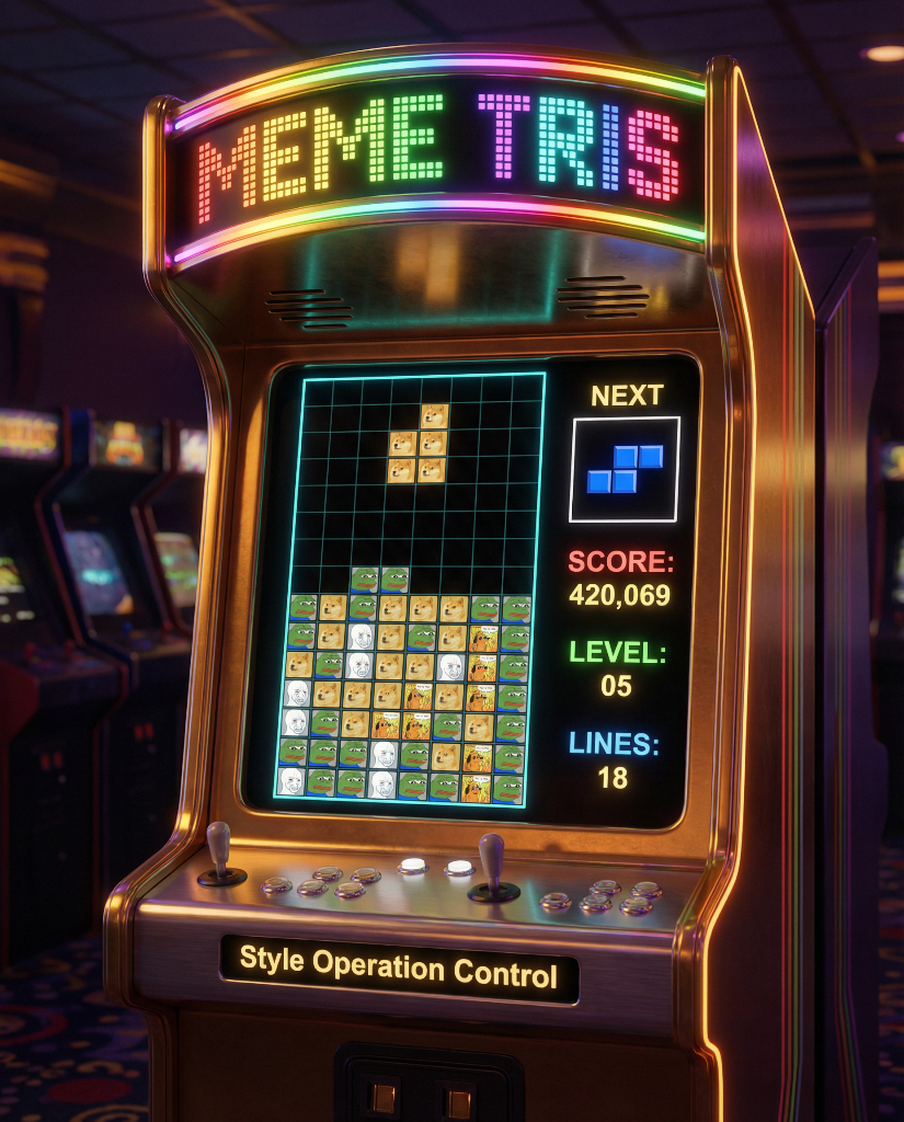 MemeTris Arcade Cabinet