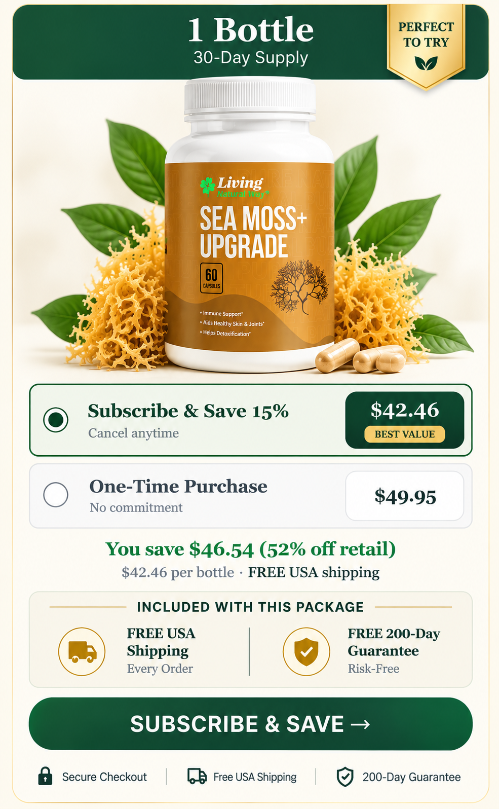 1 Bottle, 30-Day Supply, Perfect to Try