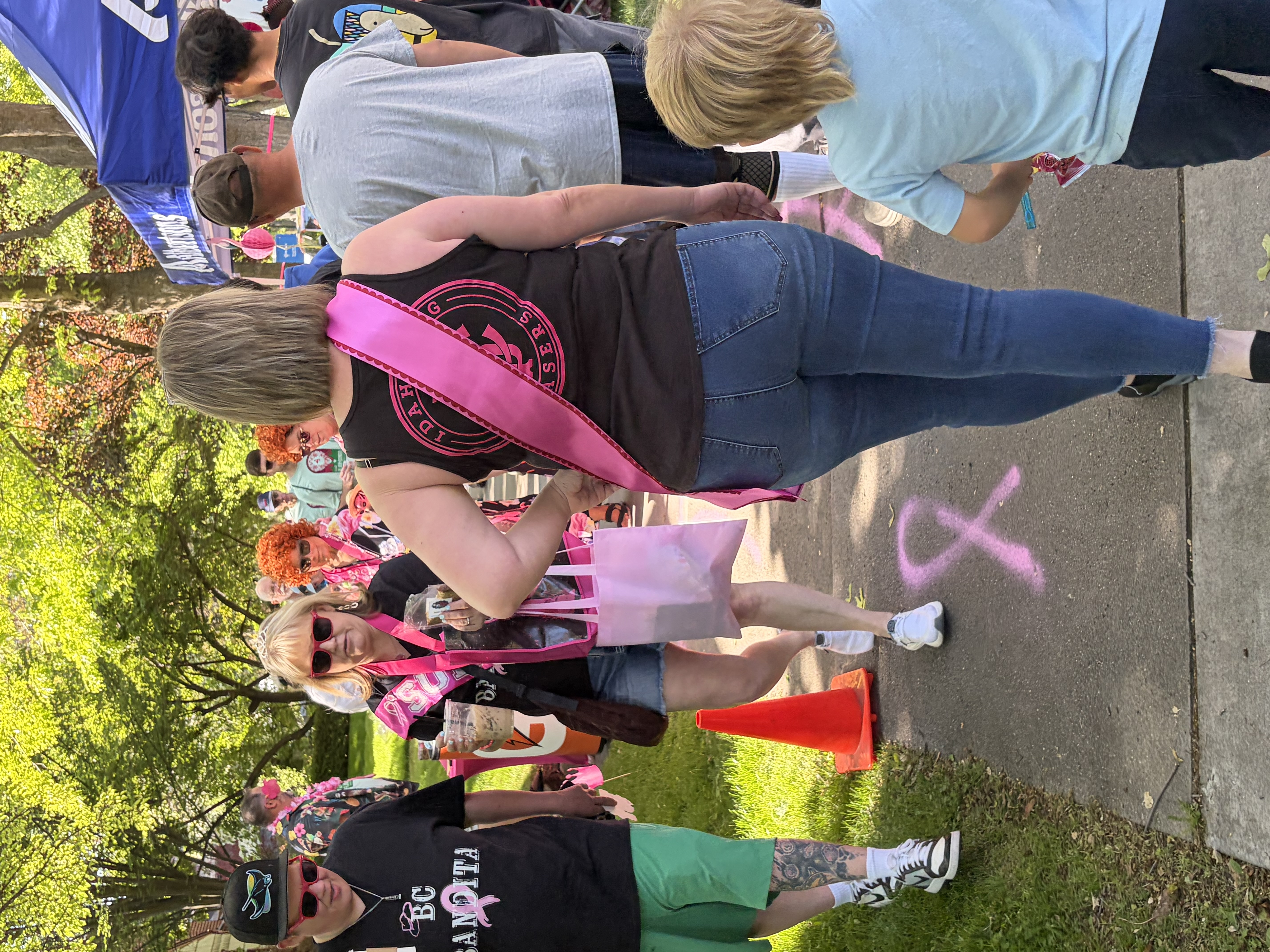 Walking the chalk-ribbon stroll