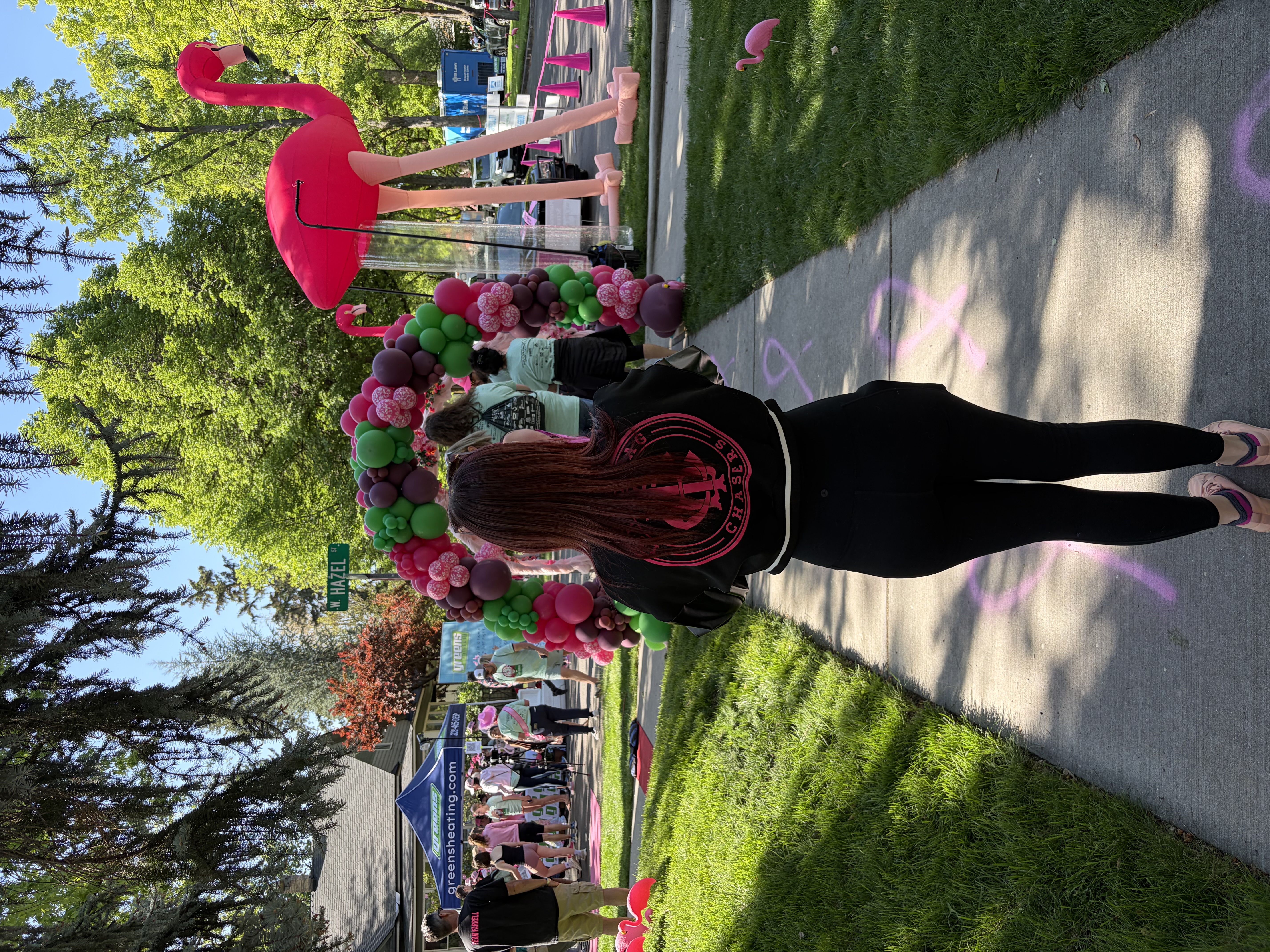 Balloon arch entrance on W. Hazel