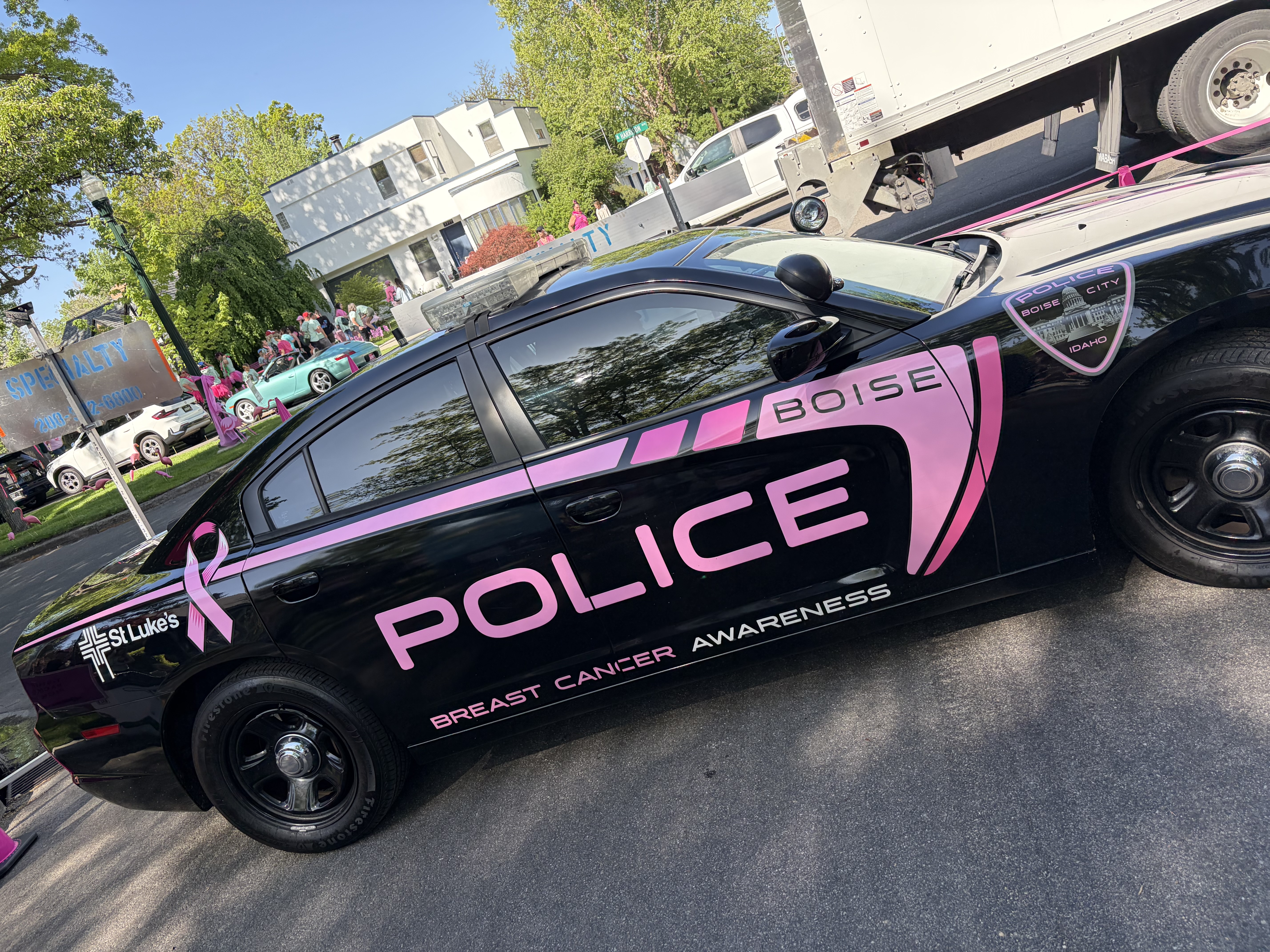 Boise Police breast cancer awareness cruiser