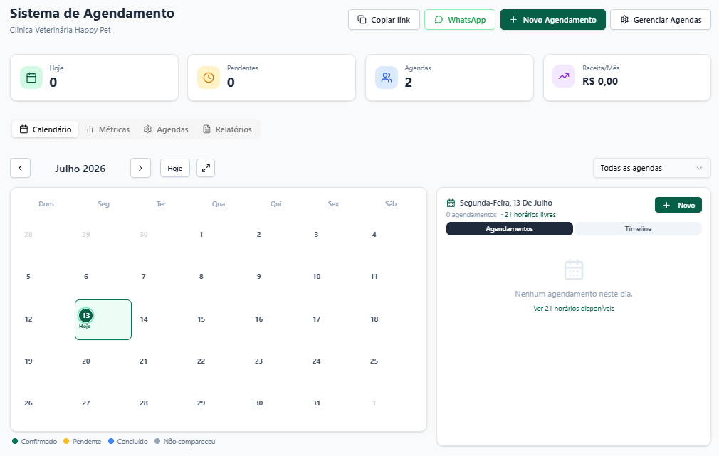Agenda Visual do PetCheck
