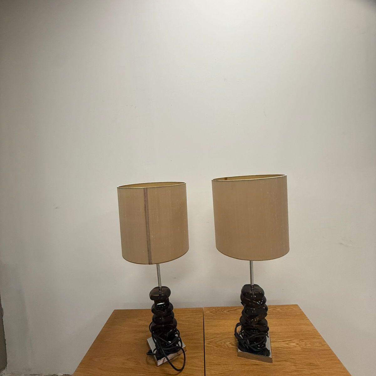 Pair of Table Lamps (Beige Shade)