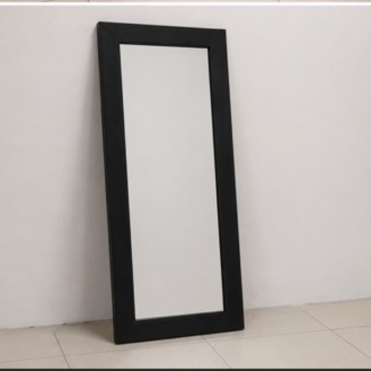 Full-Length Black Frame Floor Mirror