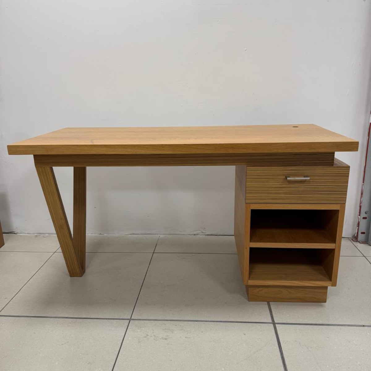 Oak Desk with V-Leg