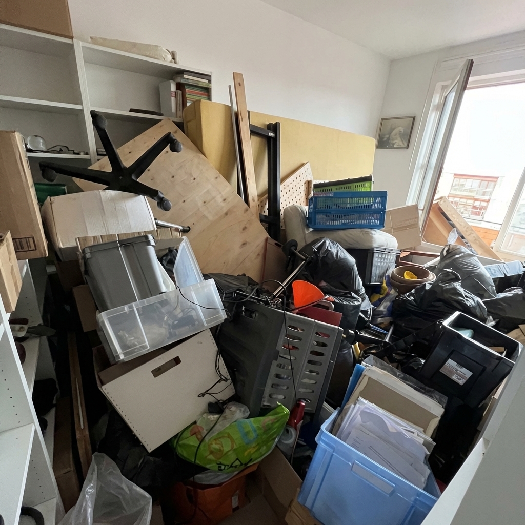 Woning voor ontruiming - vol met spullen