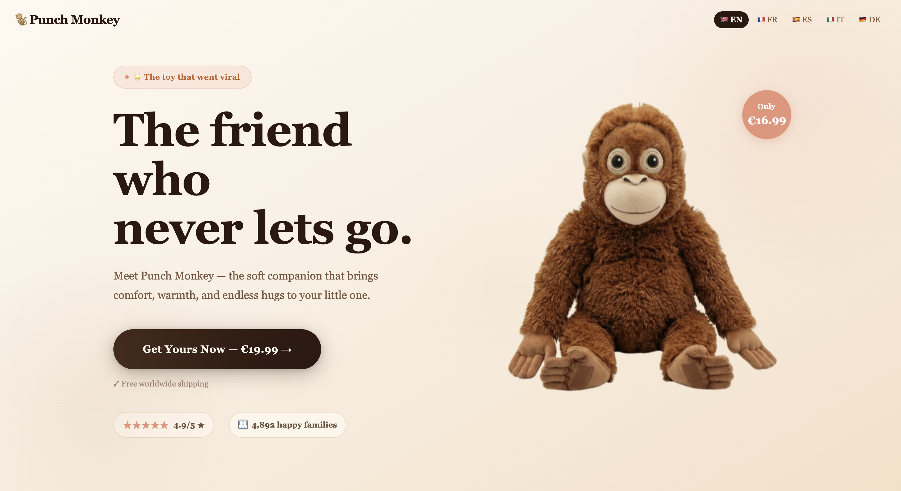 Ecommerce 1 product plateform template preview