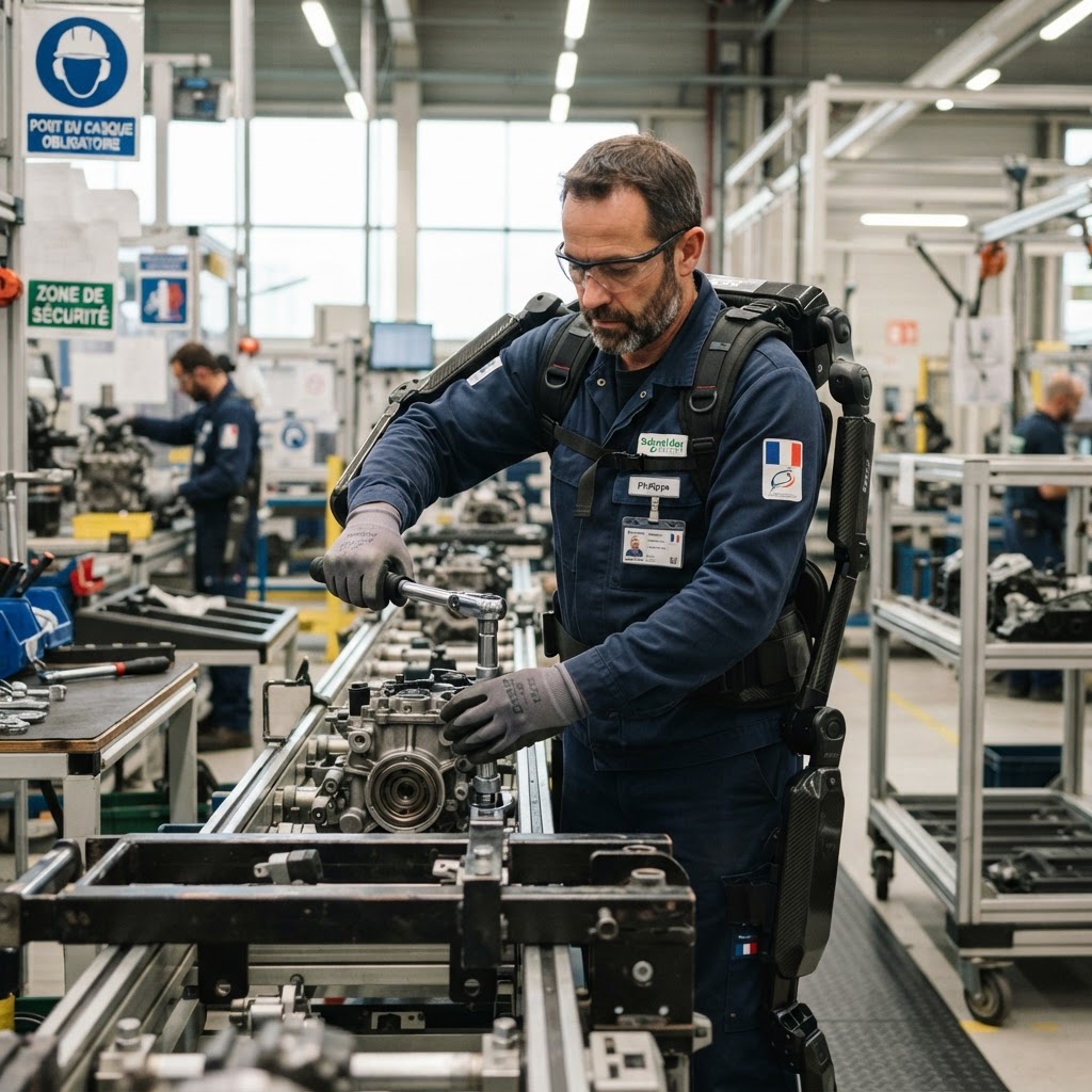 TMS en industrie : les solutions exosquelette pour lignes de production