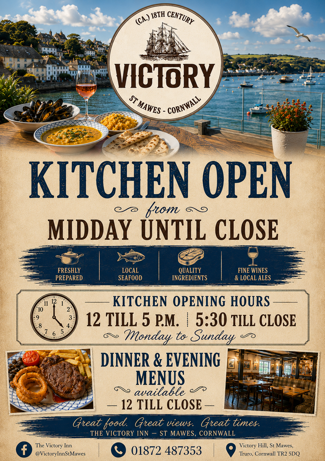 Kitchen Open from Midday