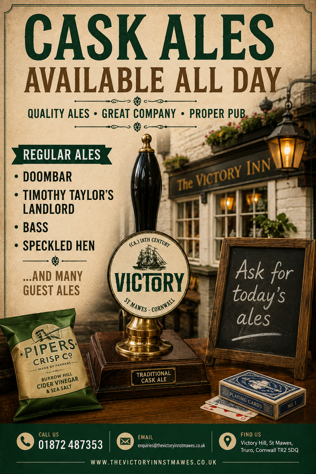 Cask Ales Available All Day