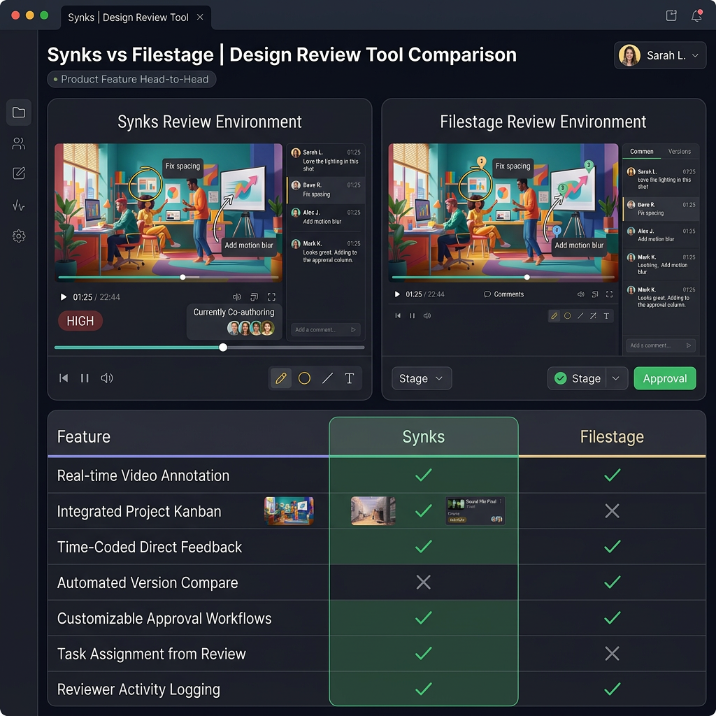 Synks vs Filestage: Which Creative Review Tool Is Right for You?