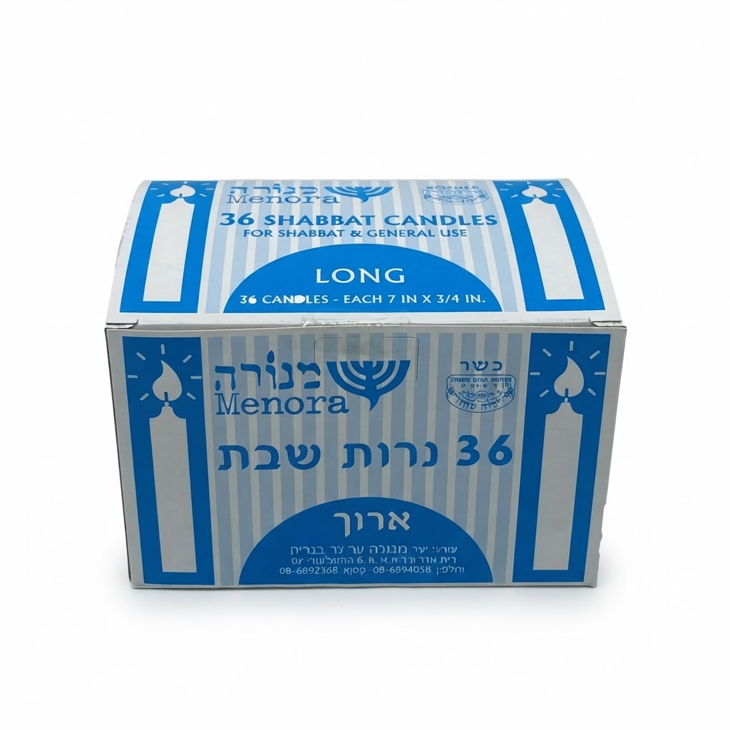 נרות שבת ארוכים-36 יח'